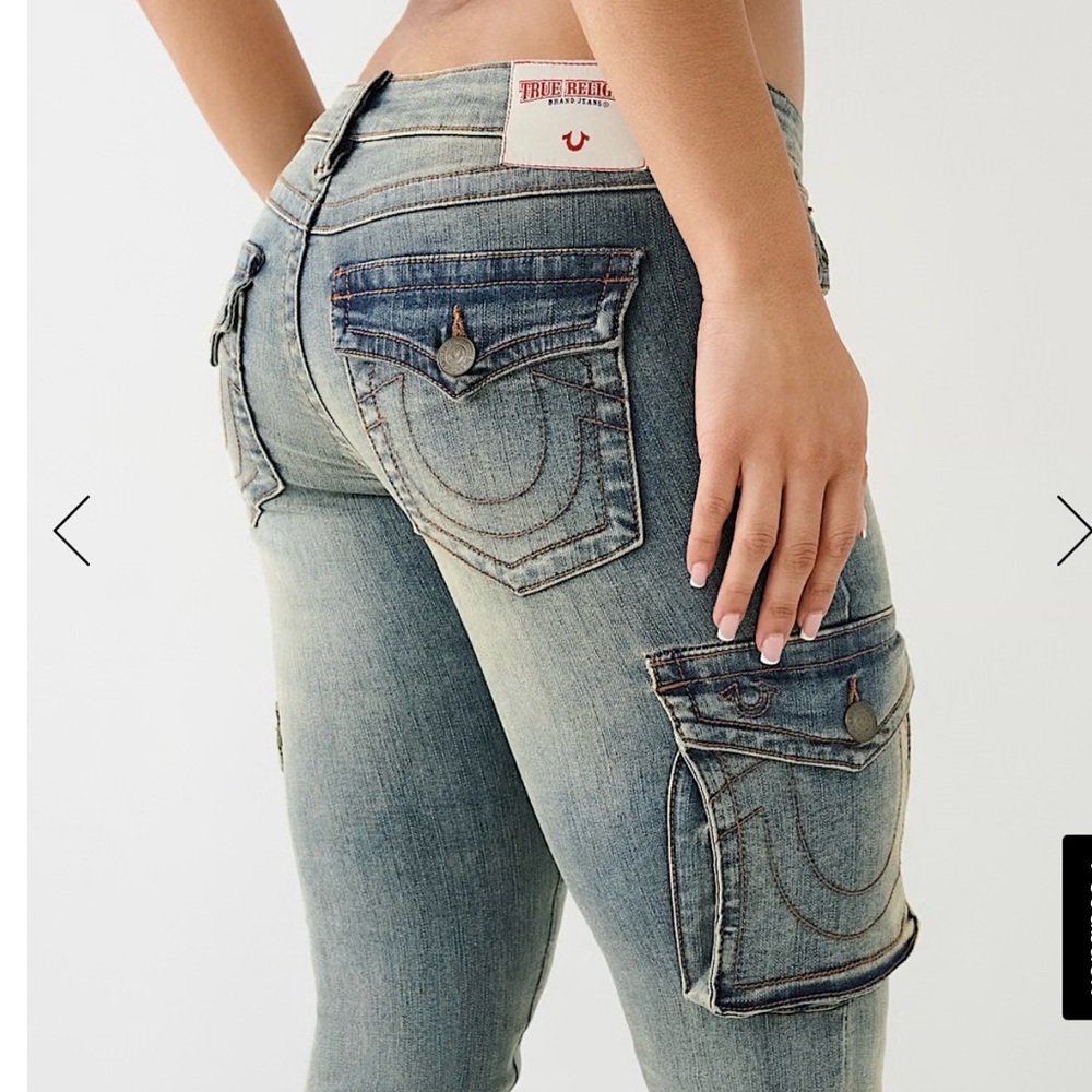 True Religion Women's Distressed Blue Skinny Jeans